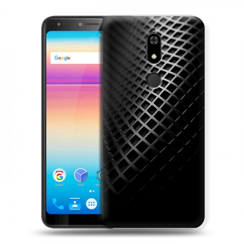 Дизайнерский силиконовый чехол для BQ Space X Текстура металла