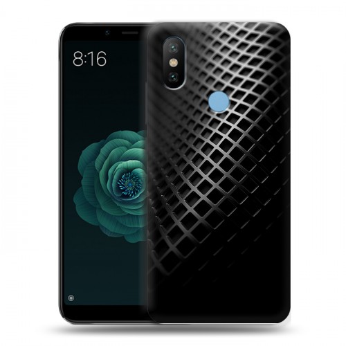 Дизайнерский силиконовый чехол для Xiaomi Mi A2 Текстура металла