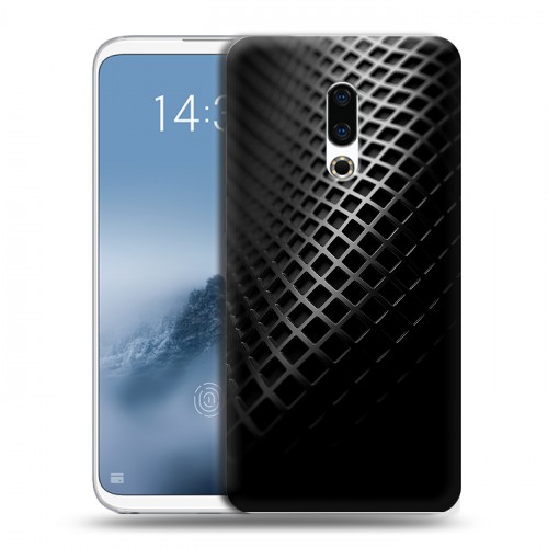 Дизайнерский пластиковый чехол для Meizu 16th Plus Текстура металла