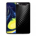 Дизайнерский пластиковый чехол для Samsung Galaxy A80 Текстура металла
