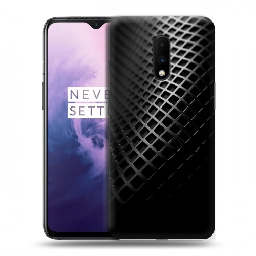 Дизайнерский пластиковый чехол для OnePlus 7 Текстура металла