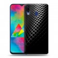 Дизайнерский пластиковый чехол для Samsung Galaxy M20 Текстура металла