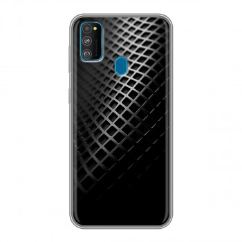 Дизайнерский силиконовый чехол для Samsung Galaxy M30s Текстура металла (на заказ)