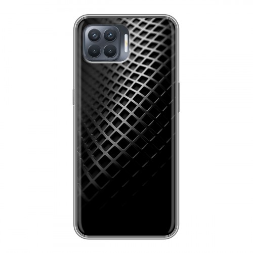 Дизайнерский силиконовый чехол для OPPO Reno4 Lite Текстура металла