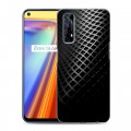 Дизайнерский силиконовый чехол для Realme 7 Текстура металла