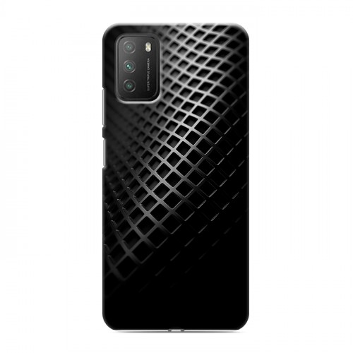 Дизайнерский пластиковый чехол для Xiaomi Poco M3 Текстура металла