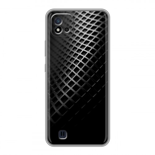 Дизайнерский силиконовый чехол для Realme C20 Текстура металла