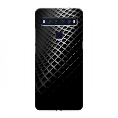 Дизайнерский пластиковый чехол для TCL 10L Текстура металла