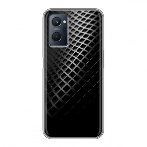 Дизайнерский силиконовый чехол для Realme 9i Текстура металла