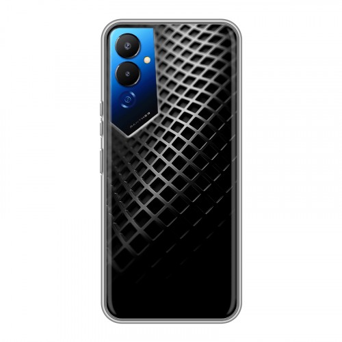 Дизайнерский силиконовый чехол для Tecno Pova 4 Текстура металла