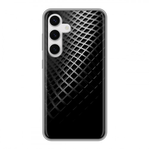 Дизайнерский силиконовый чехол для Samsung Galaxy S24 Текстура металла