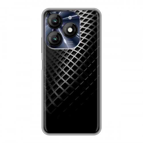 Дизайнерский силиконовый чехол для Itel A70 Текстура металла