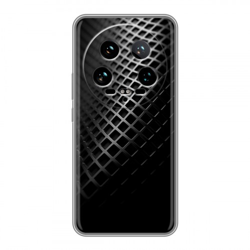Дизайнерский силиконовый чехол для Xiaomi 14 Ultra Текстура металла