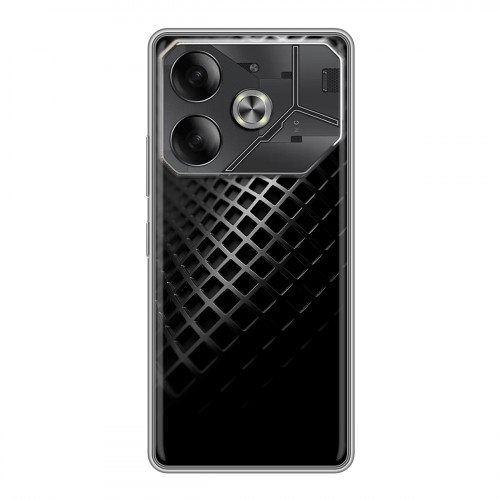 Дизайнерский силиконовый чехол для Tecno Pova 6 Текстура металла