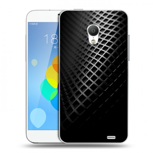 Дизайнерский пластиковый чехол для  Meizu MX3 Текстура металла