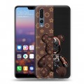 Дизайнерский силиконовый с усиленными углами чехол для Huawei P20 Pro Луи робот