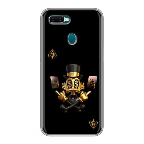Дизайнерский силиконовый чехол для OPPO AX7 Золотой скрудж макдак