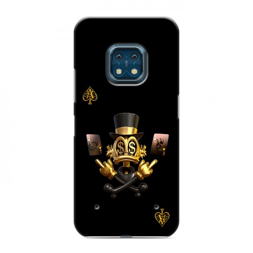Дизайнерский силиконовый с усиленными углами чехол для Nokia XR20 Золотой скрудж макдак