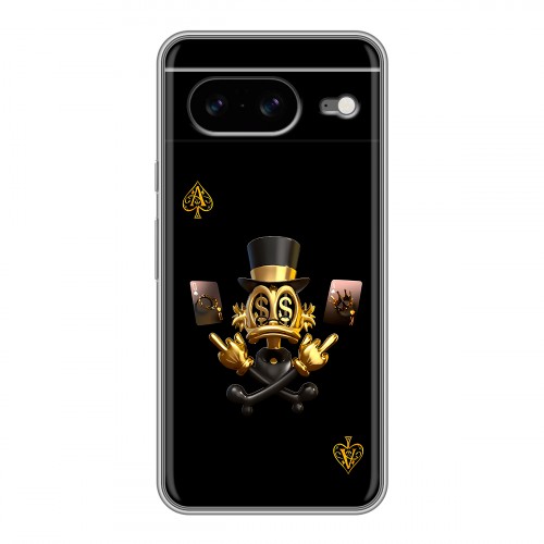 Дизайнерский силиконовый чехол для Google Pixel 8 Золотой скрудж макдак