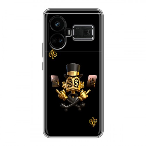 Дизайнерский силиконовый чехол для Realme GT5 Золотой скрудж макдак