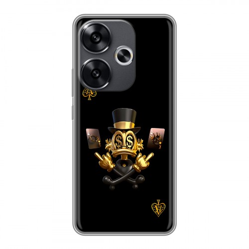 Дизайнерский силиконовый чехол для Xiaomi Redmi Turbo 3 Золотой скрудж макдак