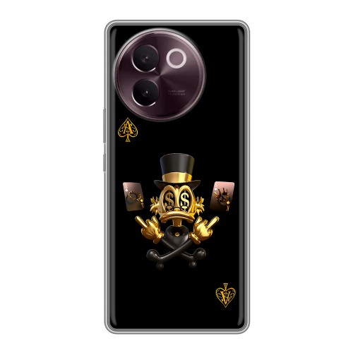 Дизайнерский силиконовый чехол для Vivo V30e Золотой скрудж макдак
