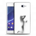 Дизайнерский пластиковый чехол для Sony Xperia M2 dual Силуэт