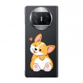 Полупрозрачный дизайнерский пластиковый чехол для Huawei Mate X3 Корги