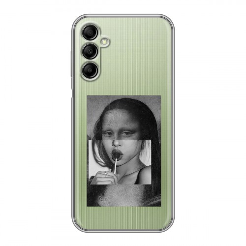 Полупрозрачный дизайнерский пластиковый чехол для Samsung Galaxy A14 Мона Лиза