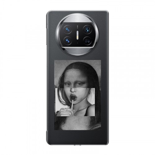 Полупрозрачный дизайнерский пластиковый чехол для Huawei Mate X3 Мона Лиза