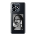 Полупрозрачный дизайнерский пластиковый чехол для Realme C53 Мона Лиза