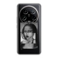 Полупрозрачный дизайнерский пластиковый чехол для Xiaomi 14 Ultra Мона Лиза