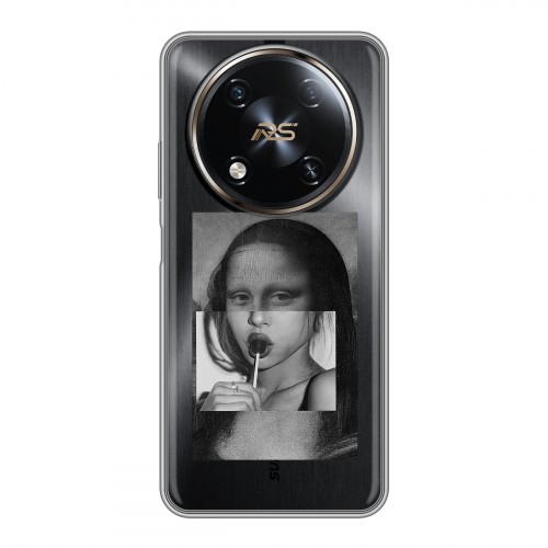 Полупрозрачный дизайнерский пластиковый чехол для Itel RS4 Мона Лиза