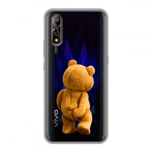 Полупрозрачный дизайнерский силиконовый с усиленными углами чехол для Vivo V17 Neo Медведь