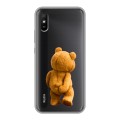 Полупрозрачный дизайнерский силиконовый чехол для Xiaomi RedMi 9A Медведь