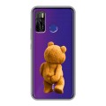 Полупрозрачный дизайнерский силиконовый чехол для Tecno Camon 15 Медведь
