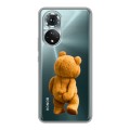 Полупрозрачный дизайнерский силиконовый чехол для Huawei Honor 50 Медведь