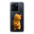 Полупрозрачный дизайнерский силиконовый чехол для Vivo Y35 Медведь