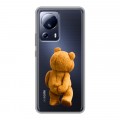 Полупрозрачный дизайнерский силиконовый чехол для Xiaomi 13 Lite Медведь