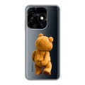 Полупрозрачный дизайнерский силиконовый чехол для Tecno Spark 10C Медведь