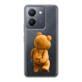 Полупрозрачный дизайнерский пластиковый чехол для Vivo Y36 Медведь