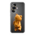 Полупрозрачный дизайнерский силиконовый чехол для Huawei Nova 11 Медведь