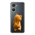 Полупрозрачный дизайнерский пластиковый чехол для Vivo Y03 Медведь