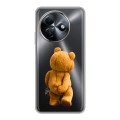 Полупрозрачный дизайнерский пластиковый чехол для Itel S24 Медведь