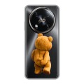 Полупрозрачный дизайнерский пластиковый чехол для Itel RS4 Медведь