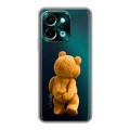 Полупрозрачный дизайнерский пластиковый чехол для Vivo Y28 Медведь