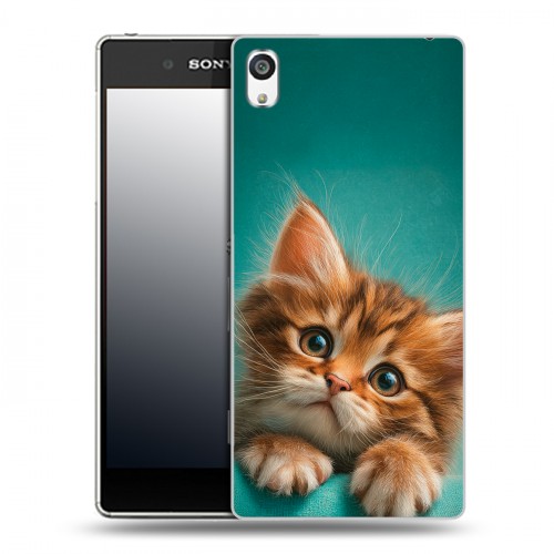 Дизайнерский пластиковый чехол для Sony Xperia E5 котенок