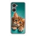 Дизайнерский силиконовый чехол для Vivo Y03 котенок