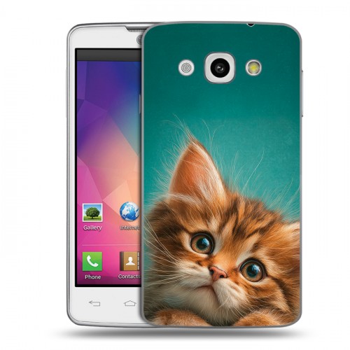 Дизайнерский пластиковый чехол для LG L60 котенок