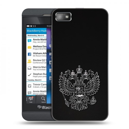 Дизайнерский пластиковый чехол для BlackBerry Z10 Герб России